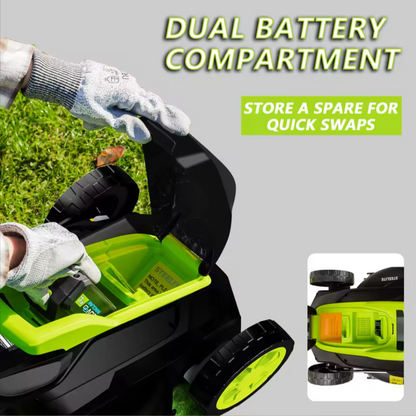 Deli 13" Cordless Electric 2 in 1 Lawn Mower Brushless, 21V 4.0Ah Battery
