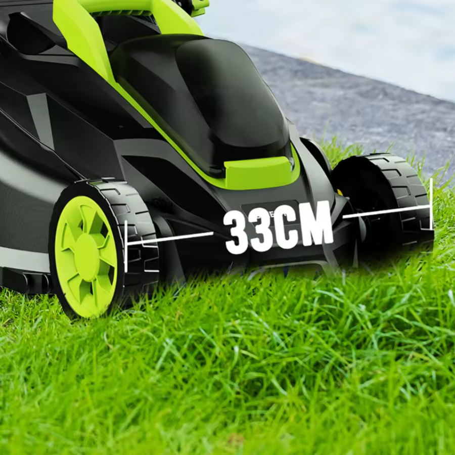 Deli 13" Cordless Electric 2 in 1 Lawn Mower Brushless, 21V 4.0Ah Battery