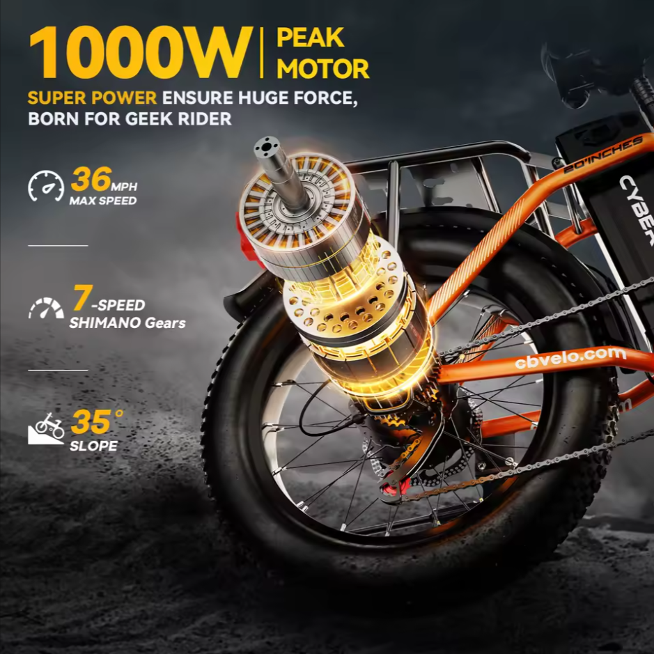 1000W Folding Electric Bike 48V