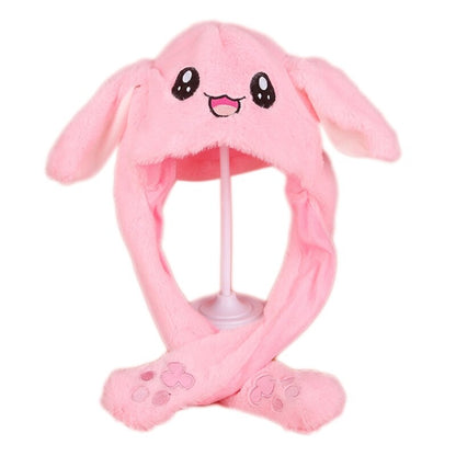 Plush Hat with Movable Ears and LED Light