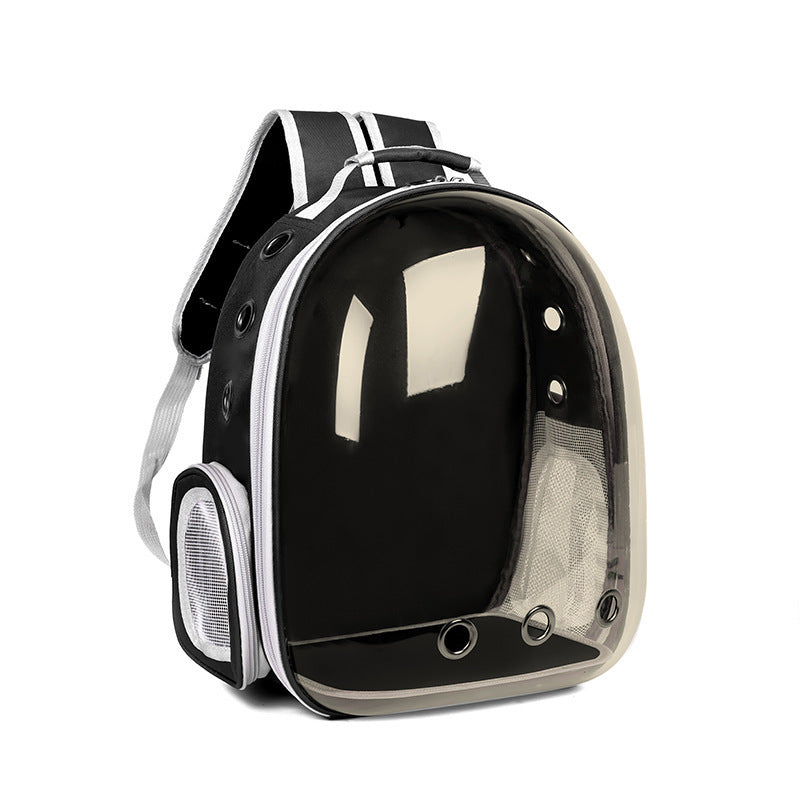 Space Capsule Cat Shoulder Bag: Transparent Panoramic Portable Pet Carrier