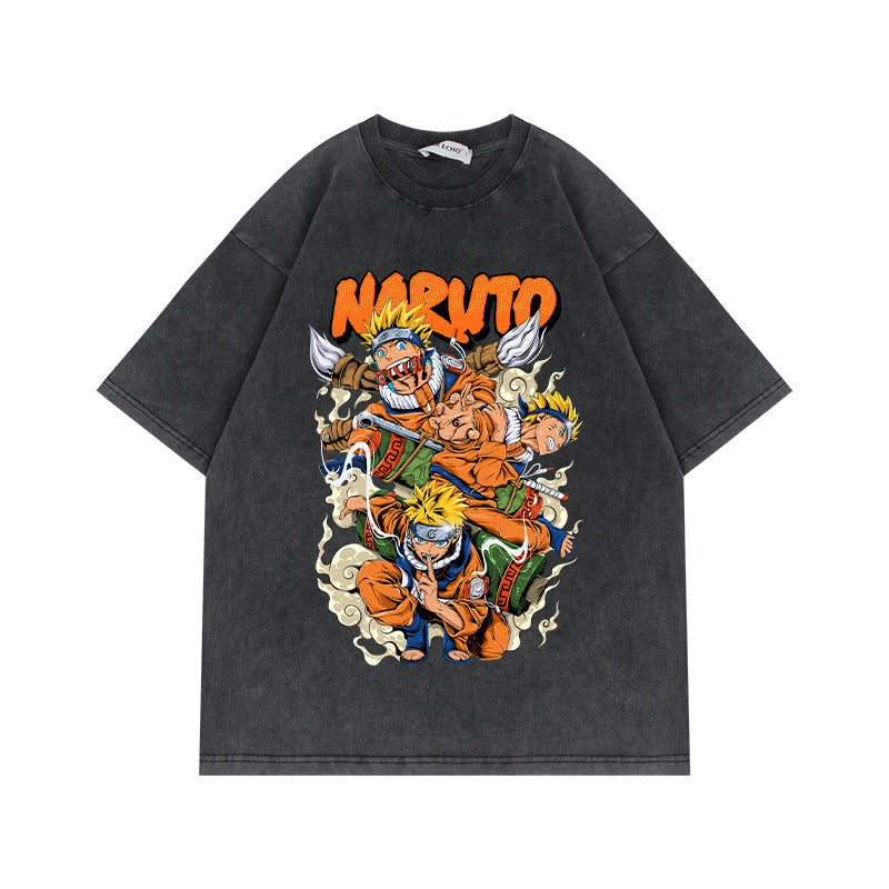 Heavyweight Washed Naruto Shirts - Various Styles