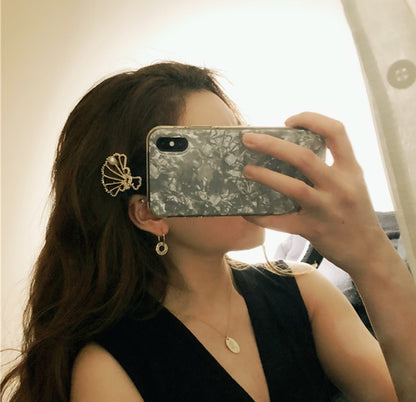 Pearly Shell Hair Barrettes