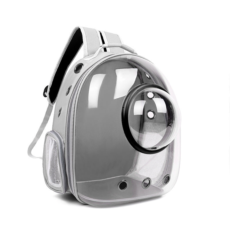 Space Capsule Cat Shoulder Bag: Transparent Panoramic Portable Pet Carrier