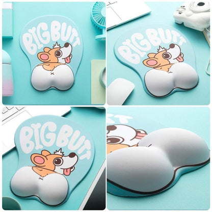 Cute Corgi Butt 3d Mousepad Multiple Styles