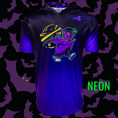 Bat Flips Baseball HyperMAX Short Sleeve Hoodie NEON