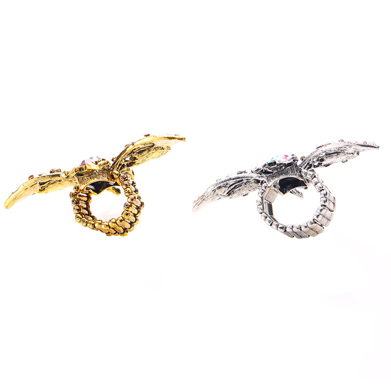 Bee Harmony: Colorful Crystal Stone Ring