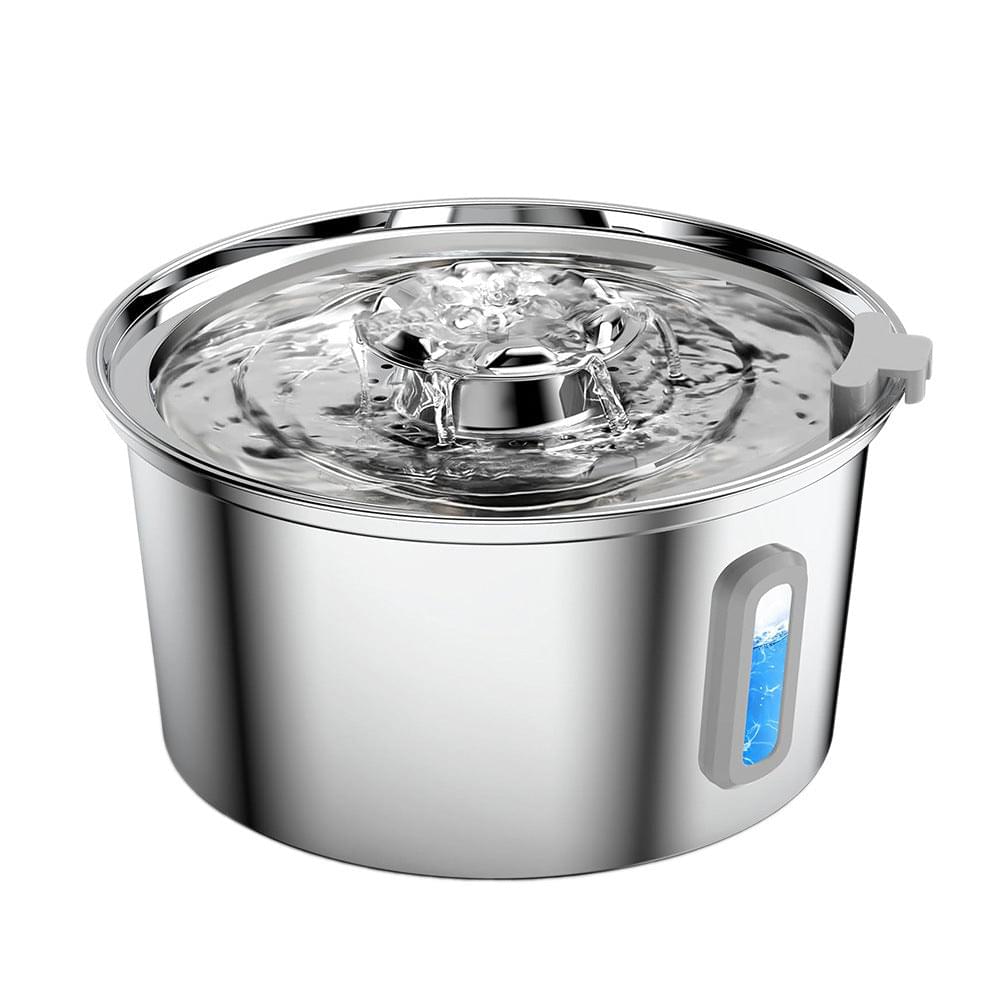Stainless Steel Smart Pet Water Dispenser with Automatic Circulation and Filtration, Large Capacity Feeder for Cats and Dogs.