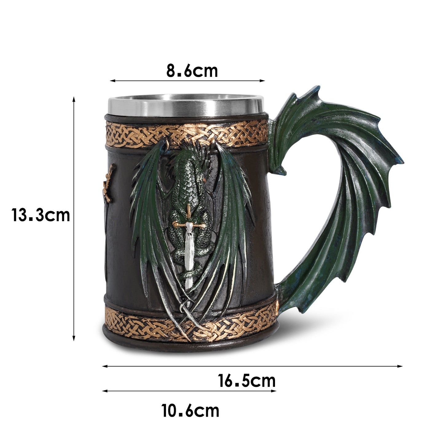 Viking Pirate Raider: Large Stainless Steel Drinking Cup