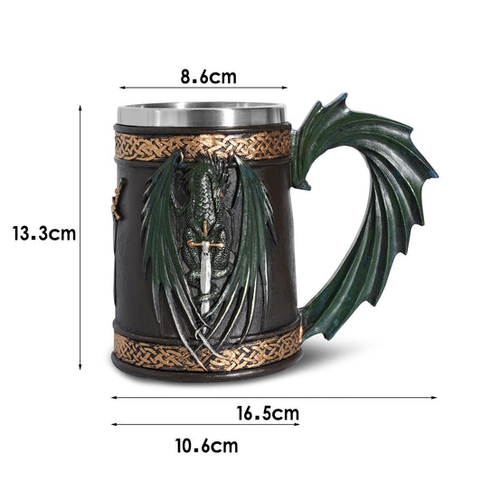 Viking Pirate Raider: Large Stainless Steel Drinking Cup
