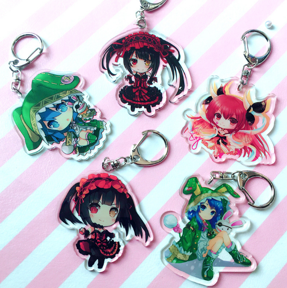 Kawaii DATE A LIVE Acrylic Keychain Charm
