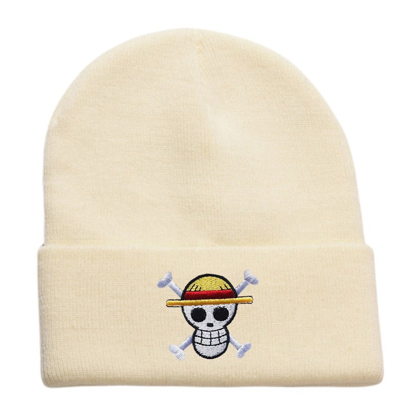 Pirate King's Emblem: One Piece Embroidered Knitted Hat