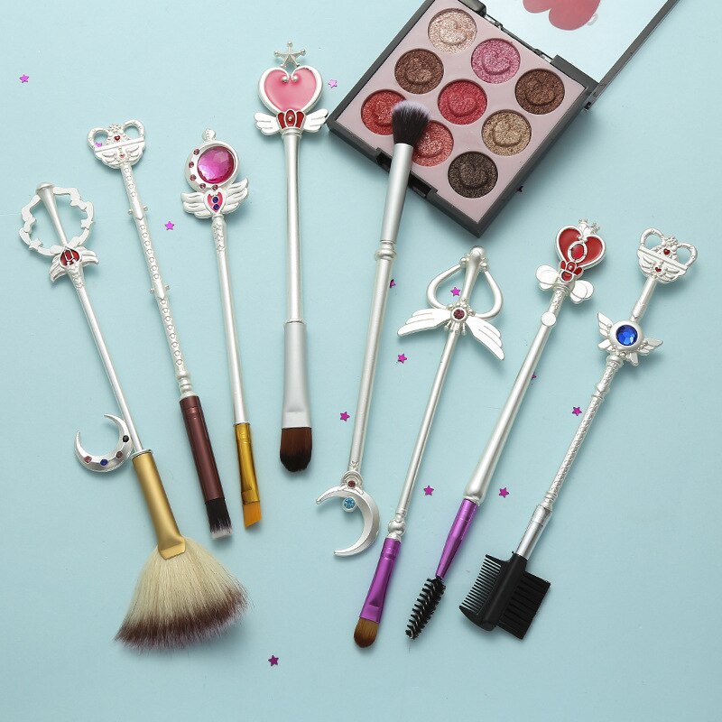 Lunar Beauty: Sailor Moon Inspired Anime Makeup Brushes Set