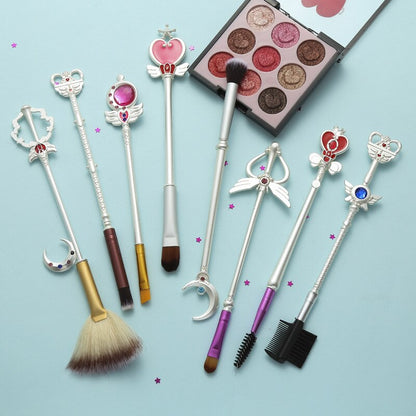 Lunar Beauty: Sailor Moon Inspired Anime Makeup Brushes Set