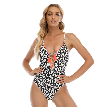 Vogue Vibe Backless Deep V One Piece Swimsuit