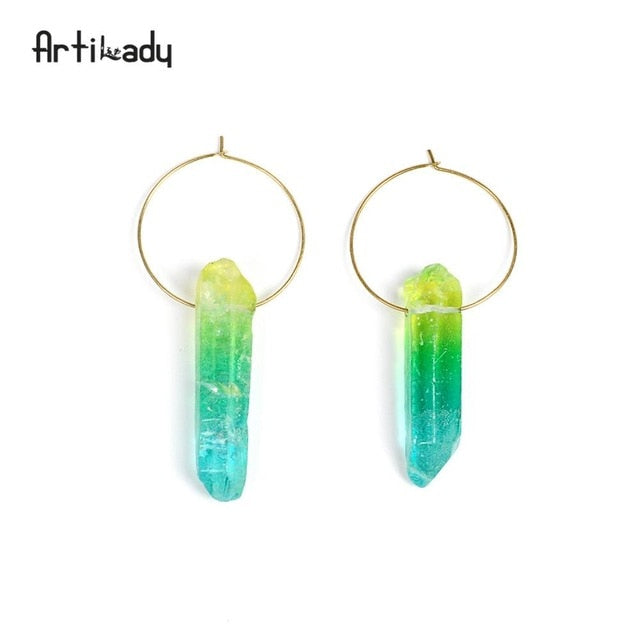 Crystal Twilight Hoop Earrings