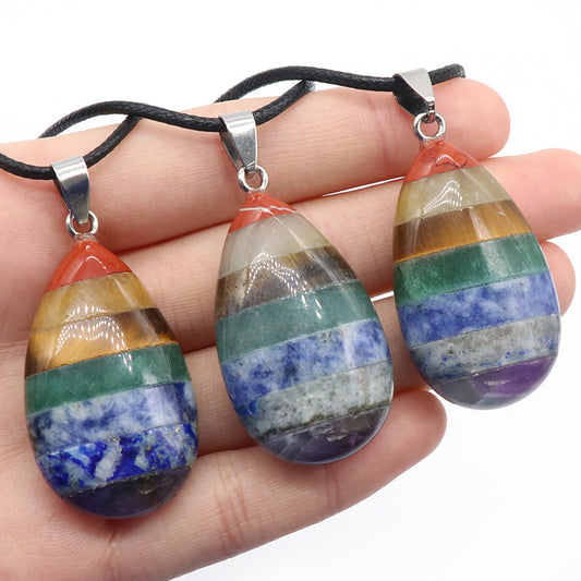 Natural Healing Crystals - Chakra Alignment Pendant