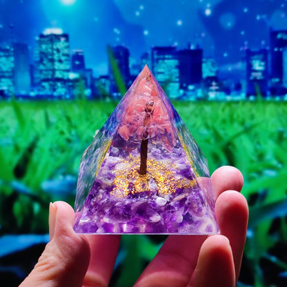 Orgone Crystal Pyramid - Tree Of Healing