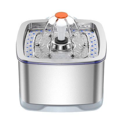 Stainless Steel Smart Pet Water Dispenser with Automatic Circulation and Filtration, Large Capacity Feeder for Cats and Dogs.