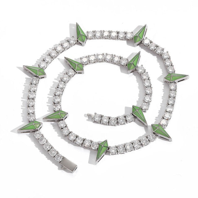 Black Panther Crystal Spike Necklace