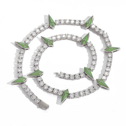 Black Panther Crystal Spike Necklace