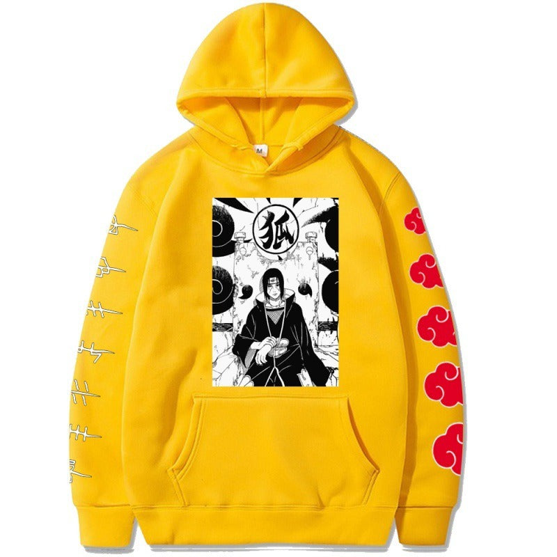 Sharingan Shadows: Naruto Itachi Uchiha Anime Printed Hoodie