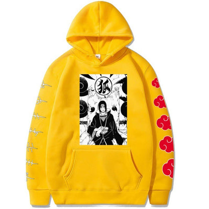 Sharingan Shadows: Naruto Itachi Uchiha Anime Printed Hoodie