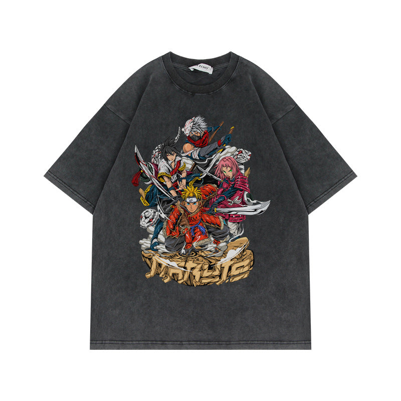 Heavyweight Washed Naruto Shirts - Various Styles
