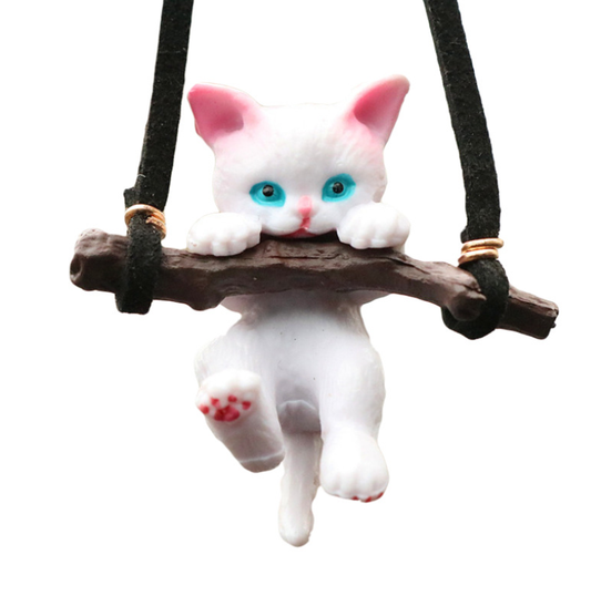 Cute Cat Rearview Mirror Pendant - Hanging Ornament