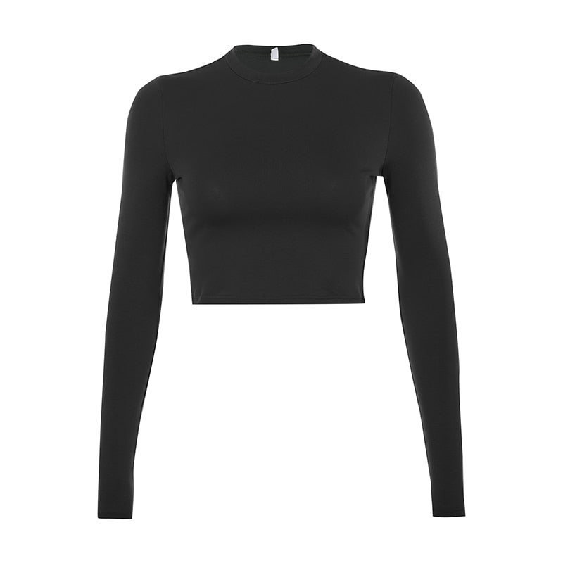Everlasting Comfort Long Sleeve Crop Top Women's Shirt