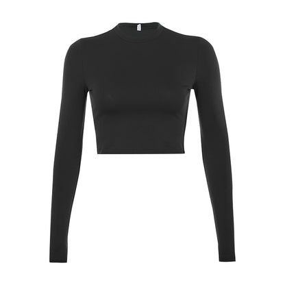 Everlasting Comfort Long Sleeve Crop Top Women's Shirt
