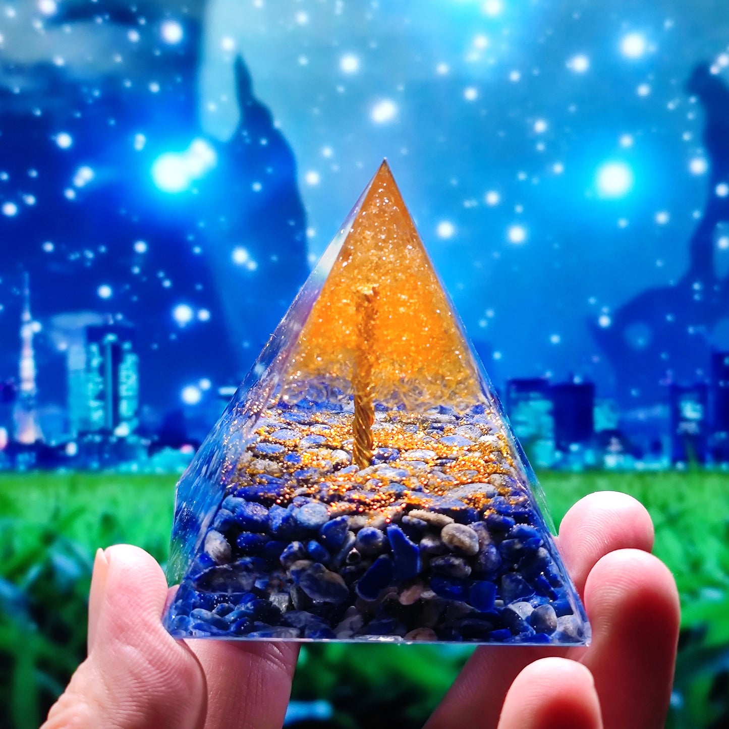 Orgone Crystal Pyramid - Tree Of Healing