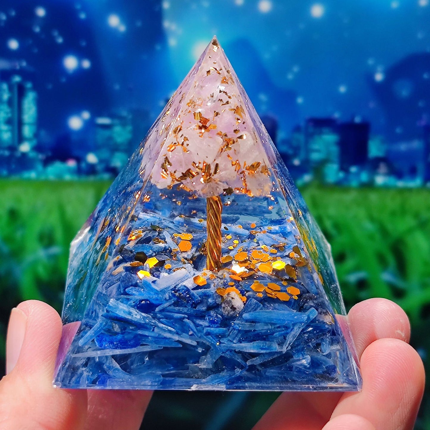Orgone Crystal Pyramid - Tree Of Healing