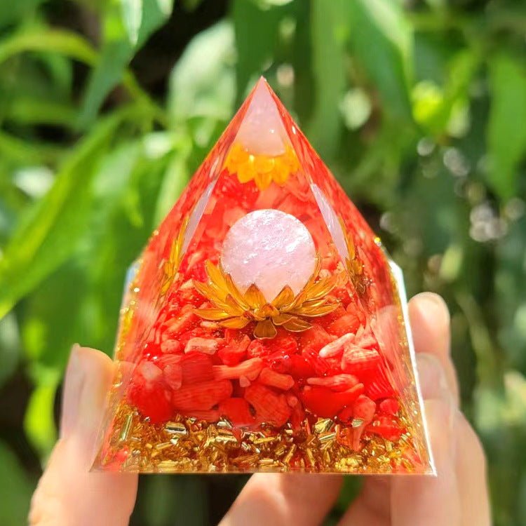 Various Orgone Crystal Pyramids
