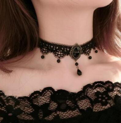 Gothic Multi-Layer Crystal Lace Choker - Variety