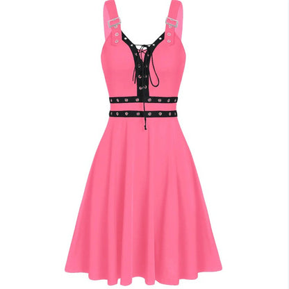 Women's Lace-Up Slip Dress