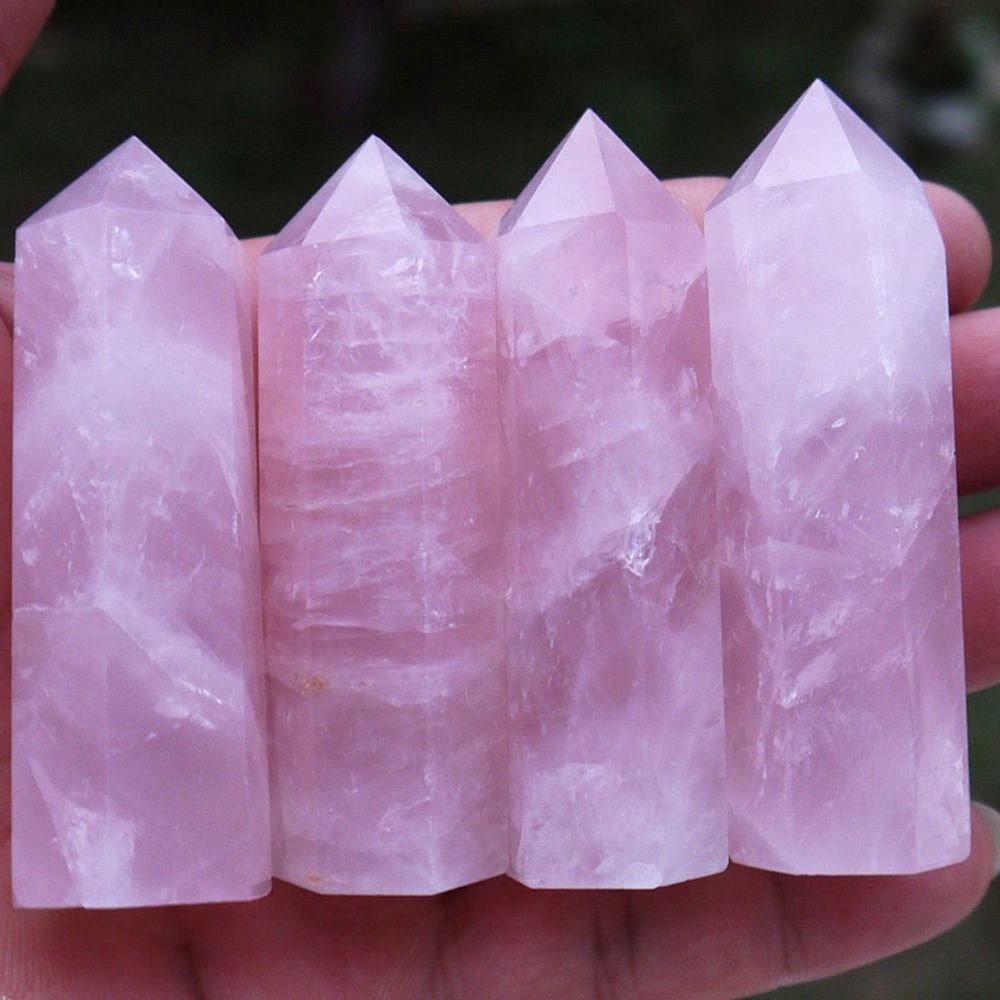 Large Pink Rose Quartz Point