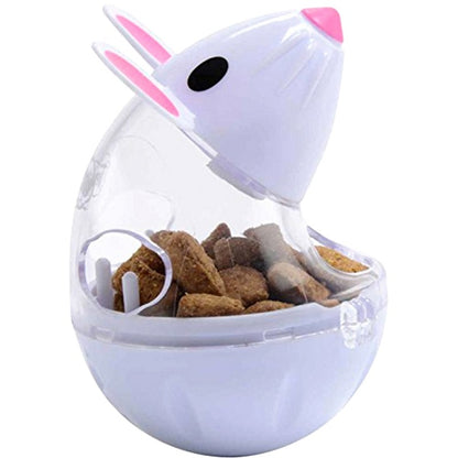 Automatic Feeding Snack Dispenser Cute Mouse Shape Tumbling Cat Toy