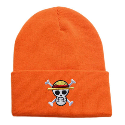 Pirate King's Emblem: One Piece Embroidered Knitted Hat