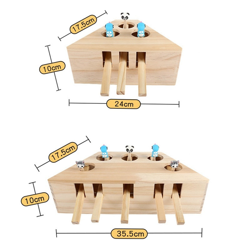 Solid Wooden Interactive Maze Pet Cat Toy