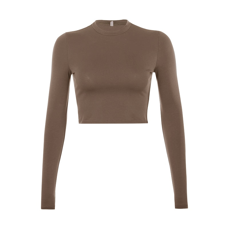 Everlasting Comfort Long Sleeve Crop Top Women's Shirt