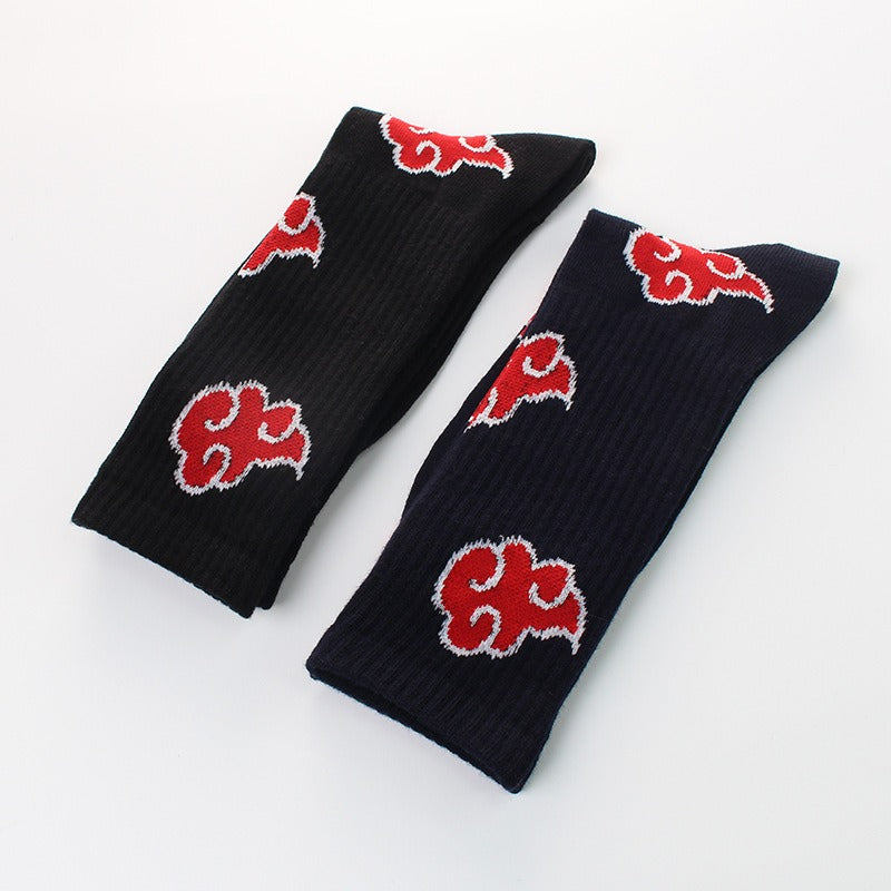 Shadowed Paths: Akatsuki Clan Naruto Socks