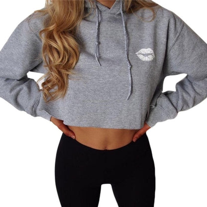 Printed Lips Crop Top