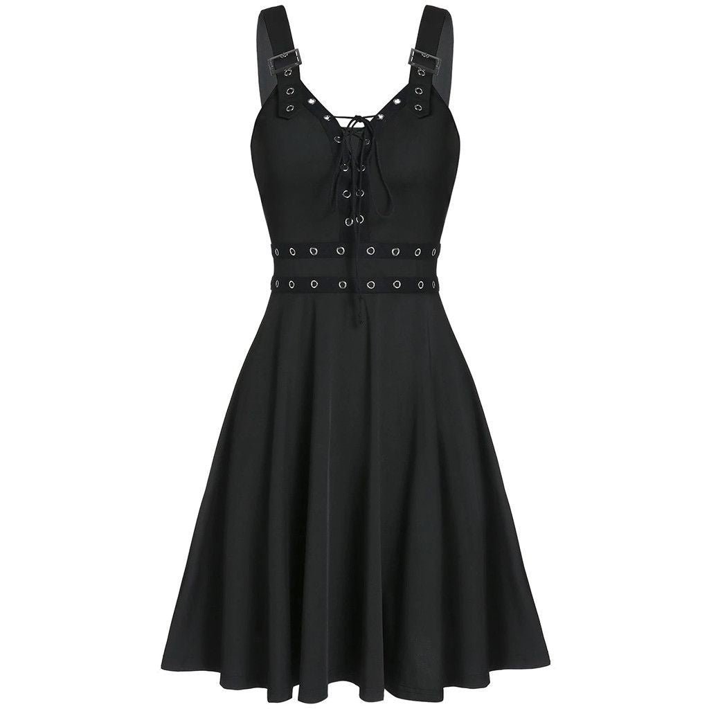 Women's Lace-Up Slip Dress