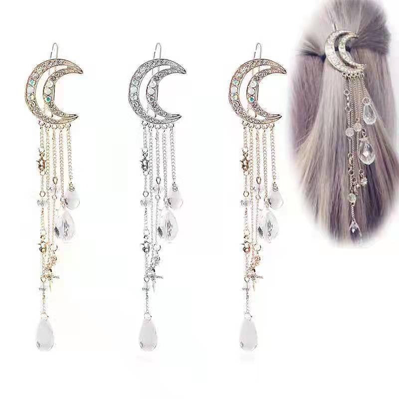 Mystic Moon Crystal Hair Clip