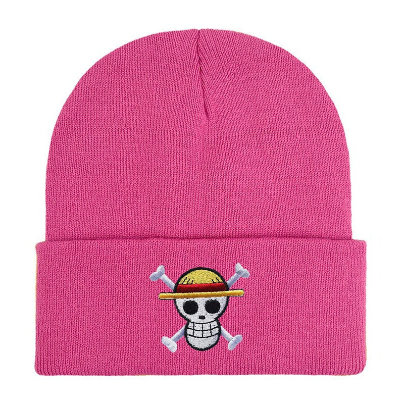 Pirate King's Emblem: One Piece Embroidered Knitted Hat