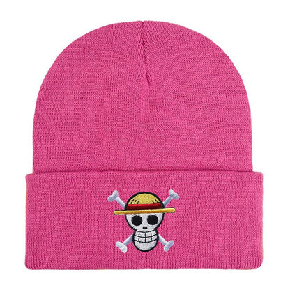 Pirate King's Emblem: One Piece Embroidered Knitted Hat