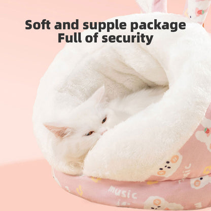 Purr-fect Slipper Sleeper: Year-Round Comfort Cat and Dog Bed