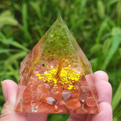 Orgone Crystal Pyramid - Tree Of Healing