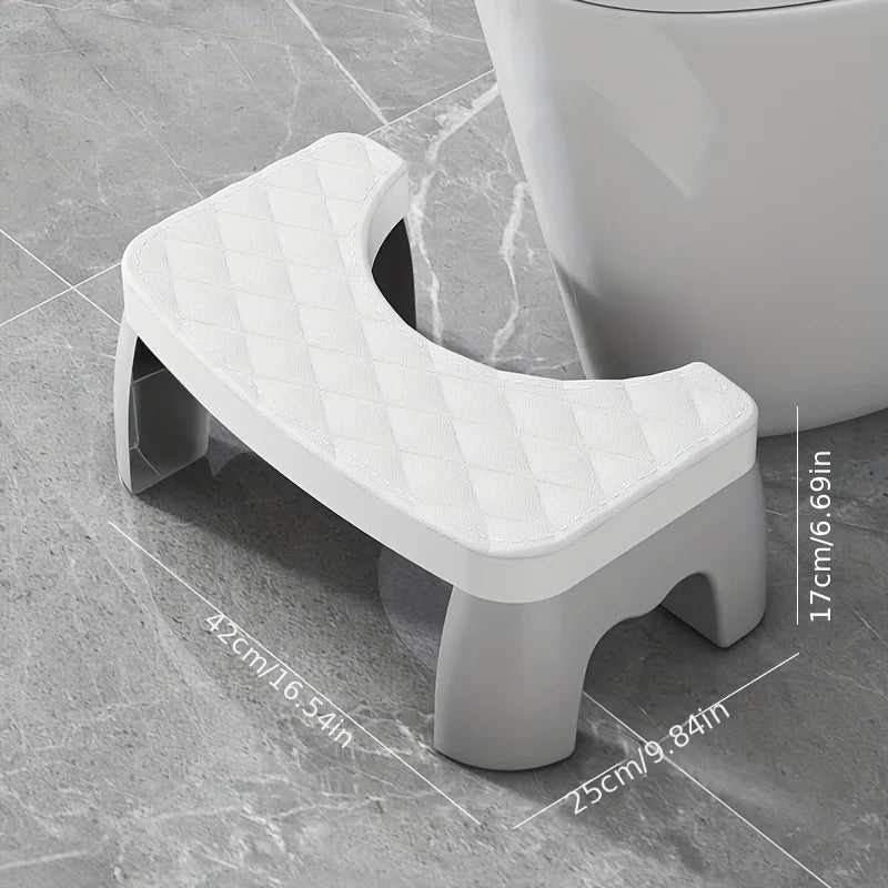 Slip Resistant Water-proof Potty Foot Stool Ergonomic Raised Footrest Stable Frame Household Washroom Auxiliary Tool Suitable Fo - Realm of Wonders